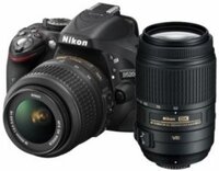 Nikon D5200 digitális SLR váz, fekete + 18-55 VR II + 55-200 VR II Kit