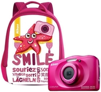 Nikon Dig.Cam Coolpix W100 13Mp Pink+táska VQA012K001