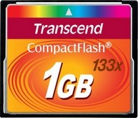 CF  1Gb Compact Flash Transcend TS1GCF133