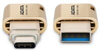 ADATA AUC350-64G-CGD 64Gb USB 3.1 OTG pendrive, arany
