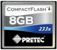 Pretec Cheetah II 8GB 233x CompactFlash memóriakártya