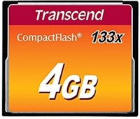 CF  4Gb Compact Flash Transcend TS4GCF133