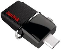 Sandisk Ultra Dual USB3.0+USB micro B pendrive, fekete