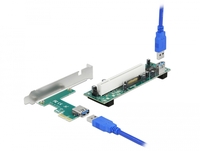 Multi I/O Riser PCIE x1 - 1 xPCI 32Bit 60cm kábellel Delock90065