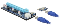 Multi I/O Riser PCIE x1 - PCIE x16 60cm USB kábel Delock 41426