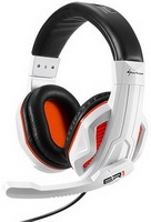 Fejhal +mikrofon Sharkoon Rush ER1 White/Black