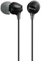 Fejhal Sony MDR-EX15LP fülhallgató Black