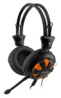 Fejhal +mikrofon A4tech HS-28 Stereo Black/Orange