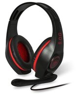 Spirit of Gamer MIC-G715 Gaming mikrofonos fejhallgató, fekete/piros