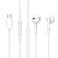 Fejhal +mikrofon eSTUFF In-ear Headphone for USB-C ES652200-BULK