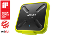 A-DATA SD700 1TB USB3.1 hordozható víz és porálló SSD meghajtó, sárga