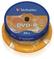 DDVD-R Verbatim 4,7Gb 16x 25db/henger Matt Silver 43522
