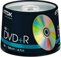 TDK DVD+R 4,7Gb 16x 50db/henger