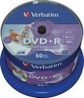 Verbatim DVD+R 4,7GB 16x 50db/henger