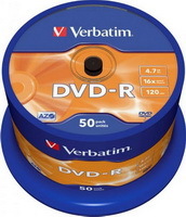 DDVD-R Verbatim 4,7Gb 16x 50db/henger AZO 43548