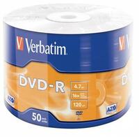 DDVD-R Verbatim 4,7Gb 16x 50db/zsugor csomagolás AZO 43788