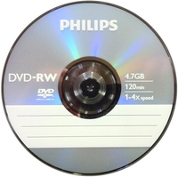 DDVD-RW Philips 4,7Gb 4x Normál Tok PH386245