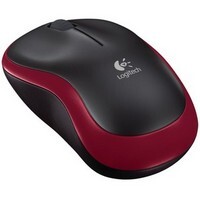 Mouse Logitech Cordless Optical NB M185 Red Nano 910-002240