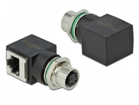 ET x  M12 4 tűs D-kódolt anya - RJ45 anya Delock 66312