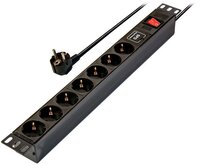 Szekr. x 220V Elosztó 7-es 5m +kapcsoló  RET2209