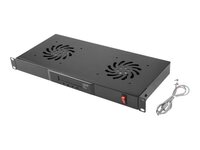 Szekr. x Vent. egység 2-es Tető+Termosztát Lanberg 1U AK-1502-B