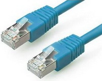 Kab UTP Patch árnyékolt  1m CAT6 FTP Blue PP6-1M/B