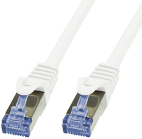 Kab UTP Patch árnyékolt  3m CAT6A FTP fehér Logilink CQ3061S