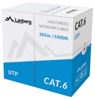 Kab UTP Fali merev CAT6 305m Lanberg LCU6-10CC-0305-S