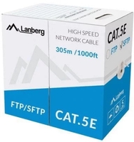 Kab UTP Fali merev CAT5e 305m Lanberg LCU5-10CC-0305-S