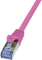 Kab UTP Patch árnyékolt 0,25m CAT6A 10G Rózsaszín SFTP CQ3019S