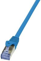 Kab UTP Patch árnyékolt  0,25m CAT6A FTP Kék Logilink CQ3016S