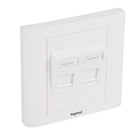 ET x RJ 45 Keystone x2 süllyesztett szerelvény Legrand 632797