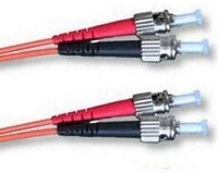 Optikai ST-ST  1m 50/125 patch Kábel Duplex OM3 türkiz színű