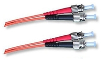 Optikai ST-ST  2m 50/125 patch Kábel Duplex OM3 türkiz színű