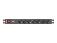 Szekr. x 220V Elosztó 7-es 16A 2m PDU-07F-0200-BK