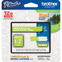 FSZ Brother TZeMQG35 12mm White/Lime Green Feliratozó