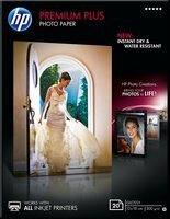 HP Premium Plus Glossy 13x18cm Photo papír, 20 lap