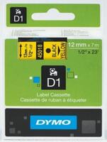 Etikett Dymo feliratozó szalag D1 12mmx7m BK/Yell 45018 S0720580