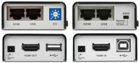 Elosztó HDMI Extender Aten HDMI+USB 60m-ig UTP-n VE803-AT-G