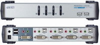 Elosztó KVM  4PC USB ATEN DVI+ kábel CS1764