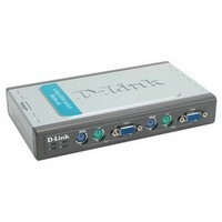 Elosztó KVM  4PC PS2 D-Link DKVM-4K +2kábel