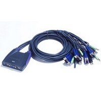 Elosztó KVM  4PC USB ATEN CS64US-AT +audiokábel