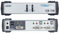 Elosztó KVM  2PC USB ATEN DVI+ kábel CS1762