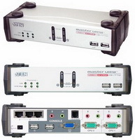 Elosztó KVM  2PC USB ATEN +kábel Dual-View CS1742