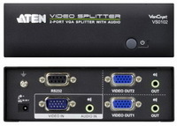 Elosztó VGA Splitter 2x1 450Mhz Splitter with Audio VS0102