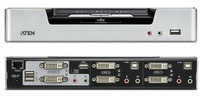 Elosztó KVM  2PC USB ATEN DVI+ Sound 2.1 Surround CS1642A