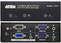 Elosztó VGA Aten switch  2-Port with Audio VS0201-AT-G