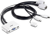 Elosztó KVM  2PC USB Trendnet TK-217i