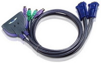 Elosztó KVM  2PC PS2 ATEN CS62Z-A7 +kábel
