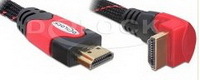 Kab Mon HDMI - HDMI with Ethernet 90 fok A-A 1m Delock 82685
